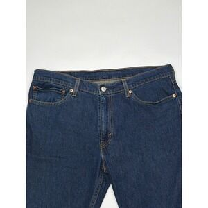 Levi's 505 Regular Fit Dark Wash Blue Jeans Mens‎ W36 L30